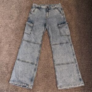 Art Class Kids Blue Cargo Jeans